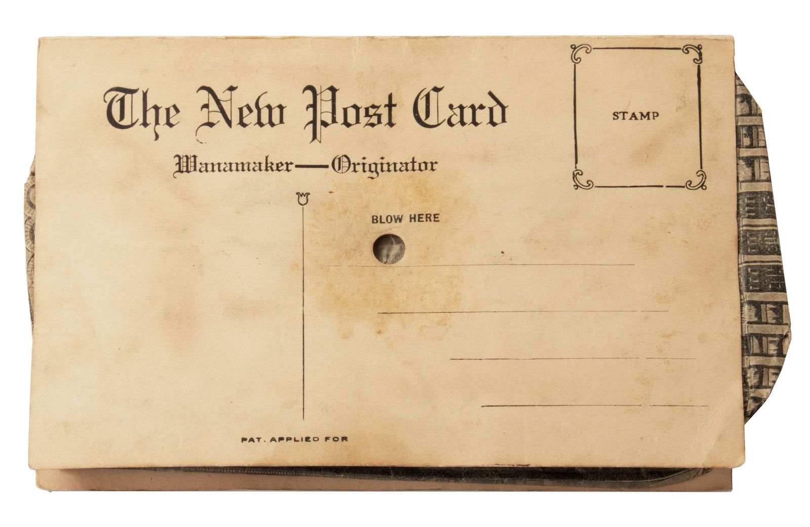 Wanamaker Store, Philadelphia, Pa., [ca. 1910]. 3• x 5• x3•”.