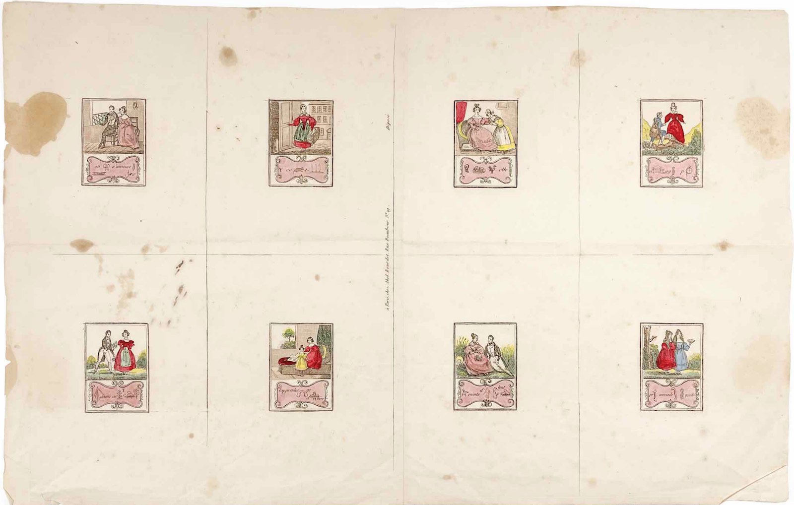 Confectionery wrappers from Abel Bourdet, confiseur. Paris: c.1830s
