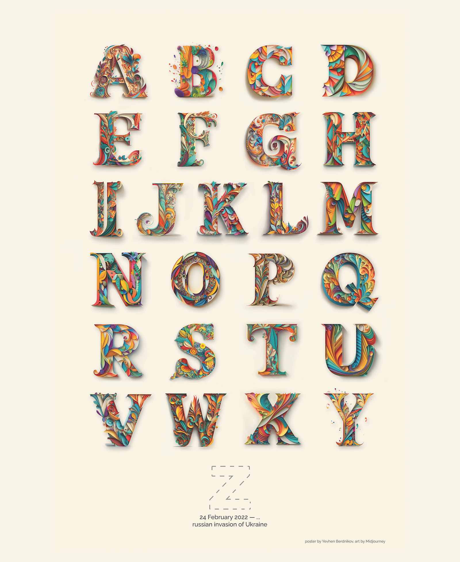 Yevhen Berdnikov's Alphabet Extended