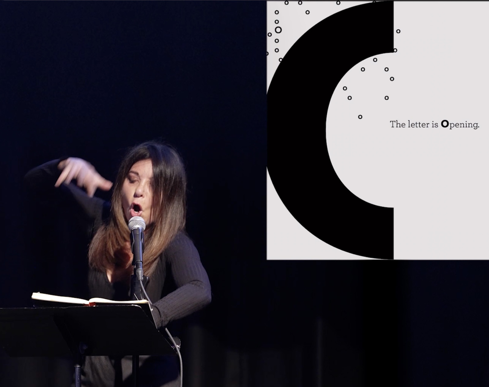 Adeena Karasick performing Ouvert Oeuvre