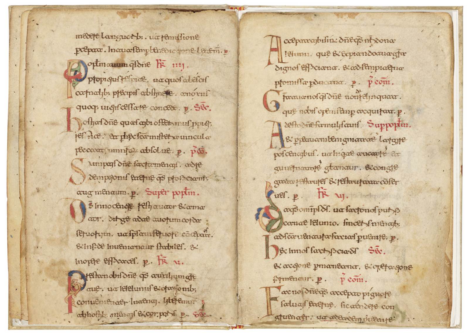a substantial fragment of a Beneventan Mass Book, in Latin