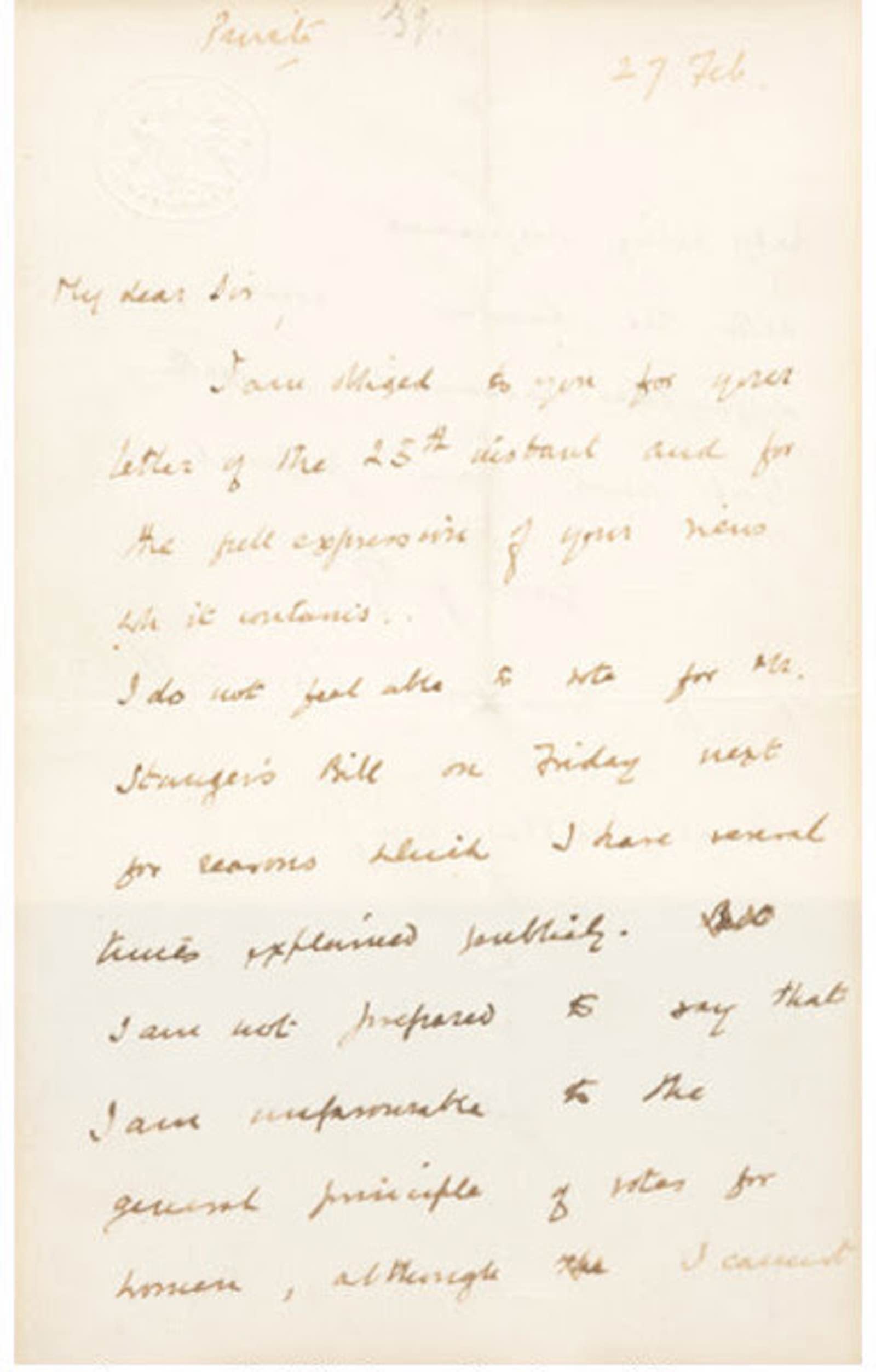 Winston Churchill autograph signed letter