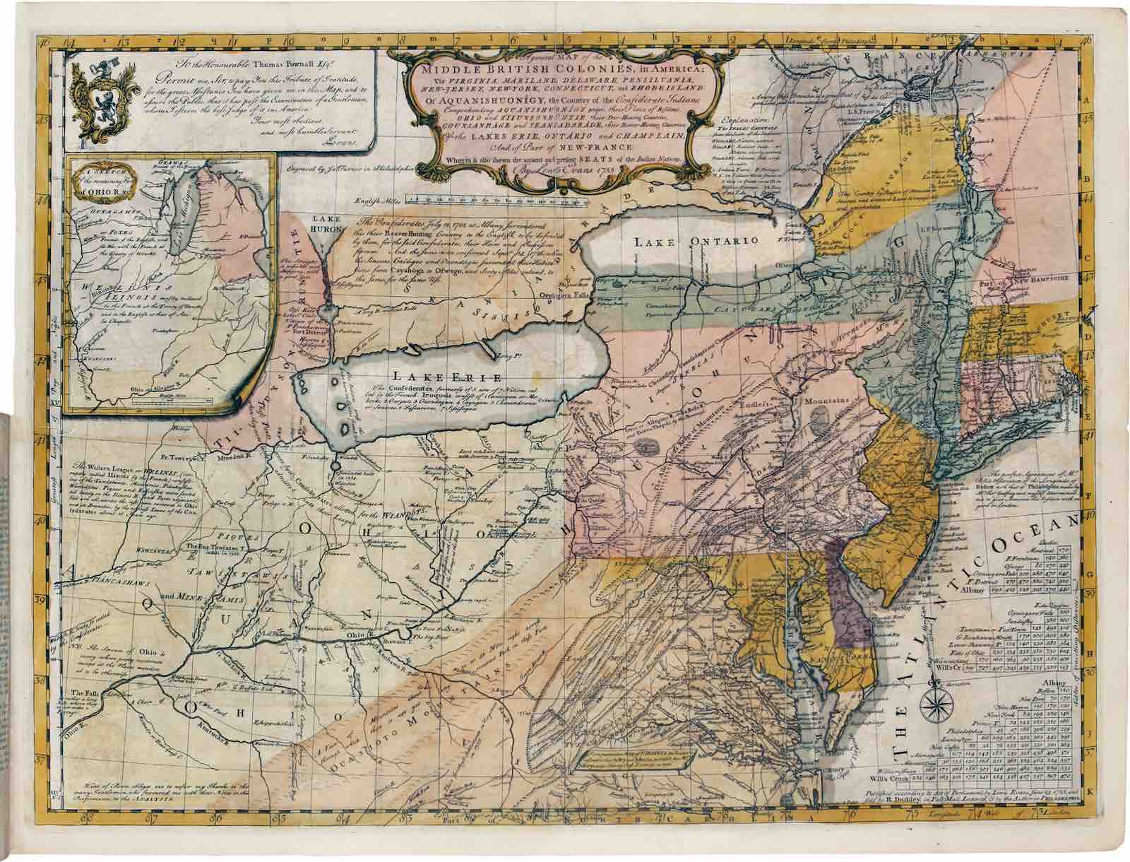 The Thomas W. Streeter copy of Geographical, Historical, Political, Philosophical and Mechanical Essays by Lewis Evans