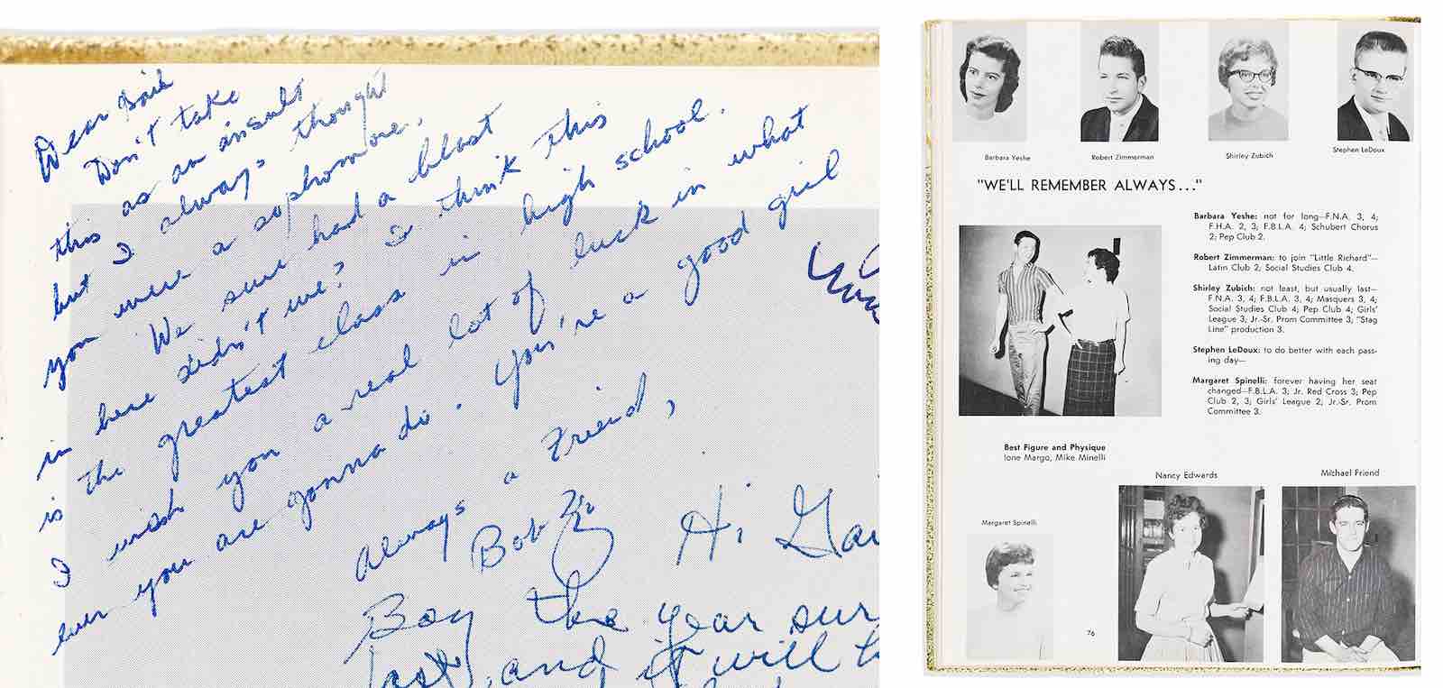 Bob Dylan's yearbook