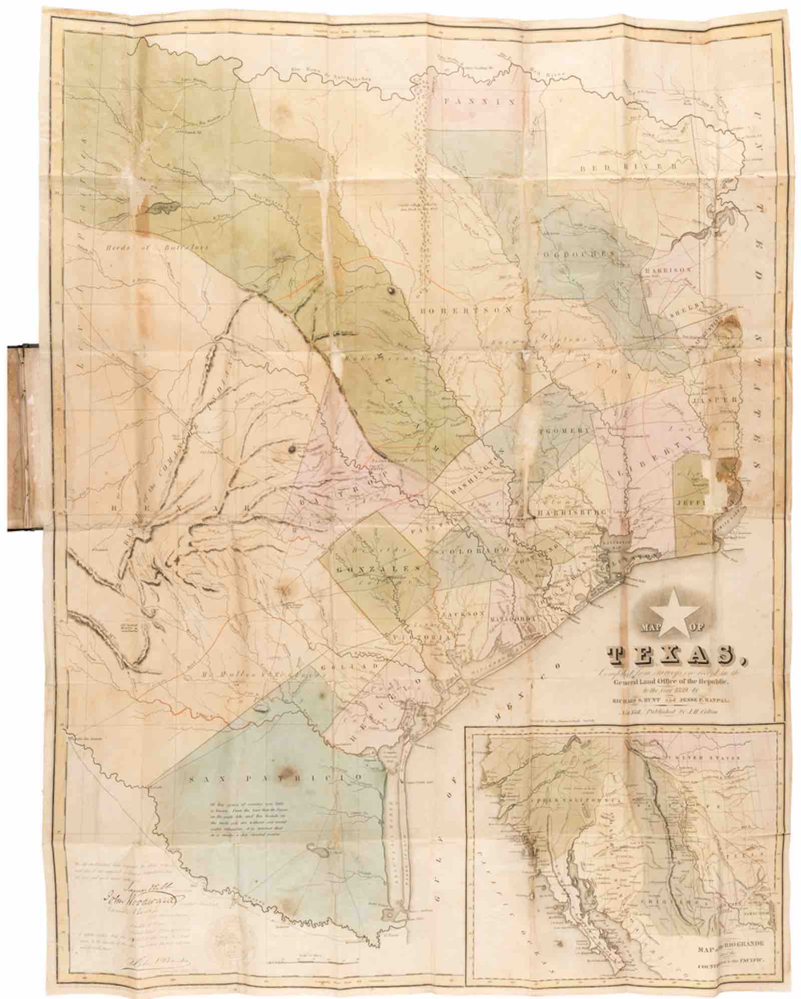 Richard S. Hunt and Jesse F. Randel, Map of Texas