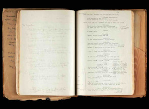 Olivia de Havilland’s shooting script for A Midsummer Night’s Dream with her handwritten annotations, ca. 1935