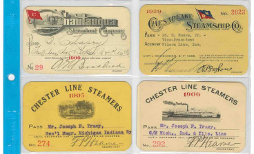 A collection of American railroad and steamer passes, 1856 – 1936