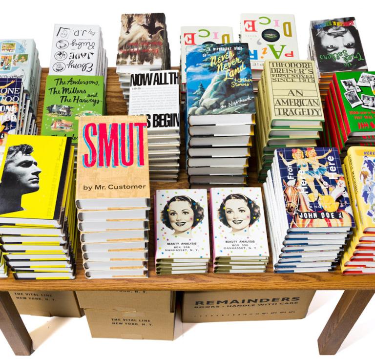 Allen Ruppersberg's 1991 installation Remainders: Novel, Sculpture, Film