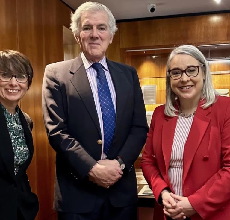 Coral Black, UCC University Librarian; NLI Chairperson Eoin McVey; and NLI Director Dr Audrey Whitty