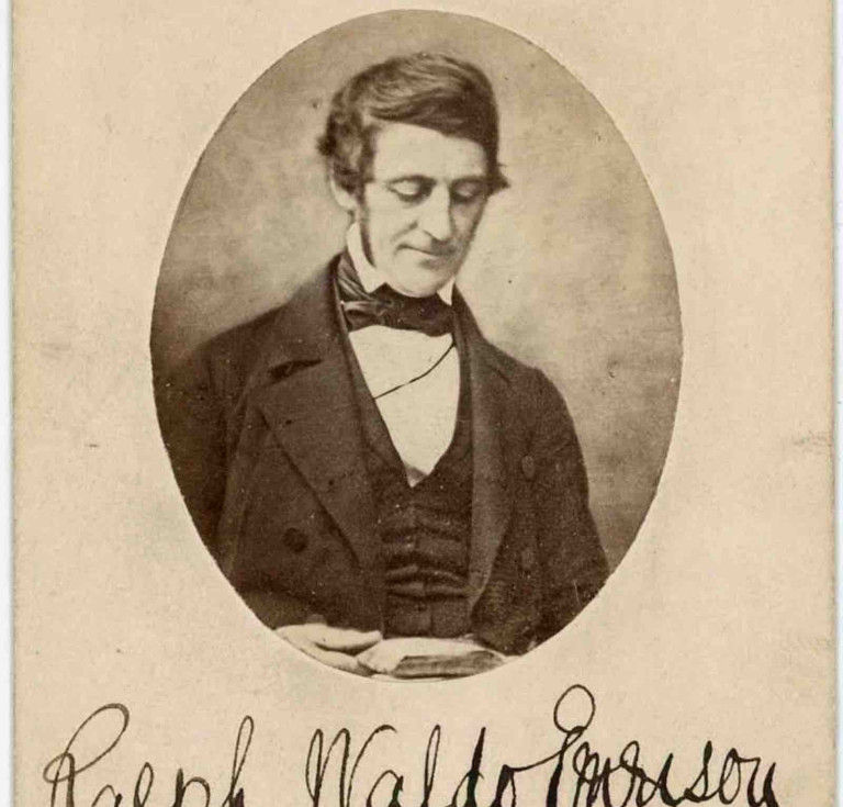 The newly acquired unrecorded photograph of Ralph Waldo Emerson