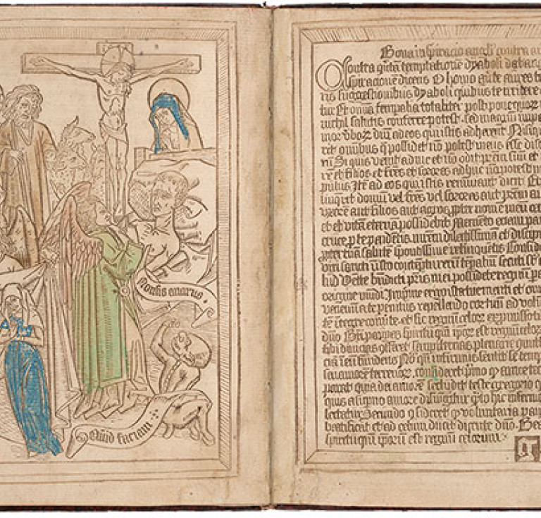 Ars moriendi (block book), Netherlands or Lower Rhine, approximately 1467-1469